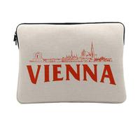 Housse Ordinateur et Tablette Aspect Lin - Vienna Minimalist Vienne Voyage Autriche Mozart - 12-13 Pouces Pochette de Protection PC Portable Imprimé en France