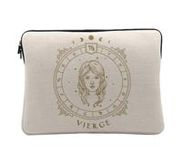 Housse Ordinateur et Tablette Aspect Lin - Vierge Cartomancie Signe Astrologie Zodiaque Astres Constellation Tarot - 14-15 Pouces Pochette de Protection PC Portable Imprimé en France