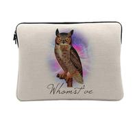 Housse Ordinateur et Tablette Aspect Lin - Whomst've Collage Vintage Illustration Art Animal Parodie Anglais Humour Jeu de Mot - 10 Pouces Pochette de Protection PC Portable Imprimé en France