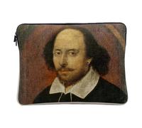Housse Ordinateur et Tablette Aspect Lin - William Shakespeare Ecrivain Anglais Theatre Portrait Peinture - 12-13 Pouces Pochette de Protection PC Portable Imprimé en France