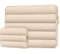 Housse Ordinateur Portable Bouffi 13-13,3 Pouces, Compatible Avec Macbook Air 13 13,6 M4 M3 M2 M1/Pro 13/Pro 14,Hp,Dell,Asus, Lenovo, Pochette Horizontal Polyester Avec Petit Sac,Abricot Orange