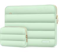 Housse Ordinateur Portable Bouffi 13-13,3 Pouces, Compatible Avec Macbook Air 13 13,6 M4 M3 M2 M1/Pro 13/Pro 14,Hp,Dell,Asus, Lenovo, Pochette Horizontal Polyester Avec Petit Sac,Vert Mint
