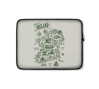 Housse Ordinateur Portable Carte De L'Irlande Ordinateur Portable Sacoche Moderne À La Saleté Housse De Protection Ordinateur 15In, pour Netbook, Femmes