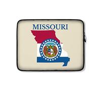 Housse Ordinateur Portable Carte du Drapeau du Missouri Ordinateur Portable Sacoche Moderne À La Saleté Housse De Protection Ordinateur 15In, pour Ordinateur Portable, Hommes