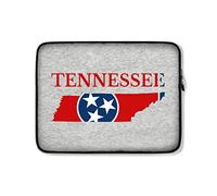 Housse Ordinateur Portable Carte du Drapeau du Tennessee Pochette De Protection Laptop Sleeve Facile À Transporter Étanche Ordinateur Portable Sacoche 15In, pour Hommes, Femmes