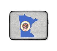 Housse Ordinateur Portable Carte du Minnesota Housse De Protection Ordinateur Étanche Antichoc Pochette De Protection Laptop Sleeve 15In, pour Netbook, Hommes
