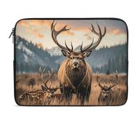 Housse Ordinateur Portable Chasse À La Faune Cerf Ours Wapiti Pochette De Protection Laptop Sleeve À La Saleté Housse pour Ordinateur Portable, pour Femmes, Hommes, Ordinateur Portable, 15In