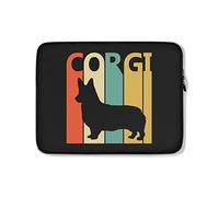 Housse Ordinateur Portable Chien Corgi Rétro Housse pour Ordinateur Portable Antichoc Étanche Housse De Protection Ordinateur 15In, pour Femmes, Netbook