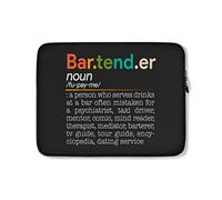 Housse Ordinateur Portable Citations Drôles sur Le Barman Housse De Protection Ordinateur Antichoc Étanche Pochette De Protection Laptop Sleeve 15In, pour Hommes, Ordinateur Portable
