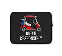 Housse Ordinateur Portable Conduisez De Manière Responsable avec Une Voiturette De Golf Amusante Pochette De Protection Laptop Sleeve Étanche Housse De Protection Ordinateur 15In, pour Netbook