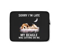 Housse Ordinateur Portable Désolé, Je suis en Retard, Mon Beagle Était Assis sur Moi Conception De Chien Ordinateur Portable Sacoche Antichoc Sacoche Ordinateur 15In, pour Femmes, Netbook