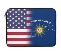 Housse Ordinateur Portable Drapeau De La République des Conques des États-Unis À Key West Pochette De Protection Laptop Sleeve Étanche Housse De Protection Ordinateur, pour Netbook, Femmes, 15In