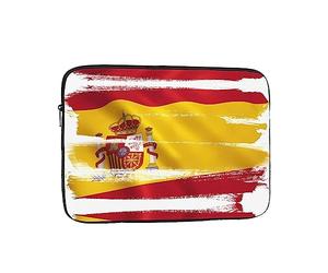 Housse Ordinateur Portable Drapeau De L'Espagne Pochette De Protection Laptop Sleeve Étanche Antichoc Sacoche Ordinateur, pour Netbook, Office, Hommes, 15In