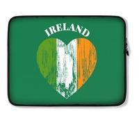 Housse Ordinateur Portable Drapeau du Cœur De L'Irlande Pochette De Protection Laptop Sleeve À La Saleté Moderne Ordinateur Portable Sacoche 15In, pour Femmes, Netbook
