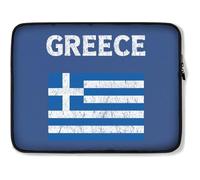 Housse Ordinateur Portable Drapeau Grec Vintage De La Grèce Housse pour Ordinateur Portable Antichoc Moderne Pochette De Protection Laptop Sleeve 15In, pour Hommes, Femmes