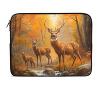 Housse Ordinateur Portable Famille des Cerfs Pochette De Protection Laptop Sleeve Facile À Transporter À La Saleté Housse pour Ordinateur Portable, pour Ordinateur Portable, Travel, Office, 15In