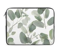 Housse Ordinateur Portable Feuilles D'Eucalyptus Pochette De Protection Laptop Sleeve Facile À Transporter À La Saleté Housse pour Ordinateur Portable, pour Hommes, Netbook, Travel, 15In