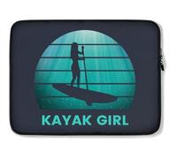 Housse Ordinateur Portable Fille Qui Adore Faire du Kayak Ordinateur Portable Sacoche Étanche Antichoc Housse pour Ordinateur Portable 15In, pour Femmes, Netbook