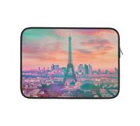 Housse Ordinateur Portable Impression Paris avec La Tour Eiffel Housse De Protection Ordinateur À La Saleté Moderne Pochette De Protection Laptop Sleeve 15In, pour Hommes, Netbook