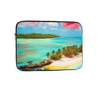 Housse Ordinateur Portable Impressions De Paysages des Caraïbes Pochette De Protection Laptop Sleeve À La Saleté Housse De Protection Ordinateur, pour Femmes, Hommes, Office, 15In