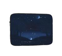 Housse Ordinateur Portable Impressions De Vue Nocturne Bleu Foncé Pochette De Protection Laptop Sleeve Moderne Antichoc Housse pour Ordinateur Portable, pour Office, Netbook, Travel, 15In