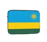 Housse Ordinateur Portable Impressions du Drapeau du Rwanda Pochette De Protection Laptop Sleeve À La Saleté Facile À Transporter Sacoche Ordinateur, pour Femmes, Hommes, Office, 15In