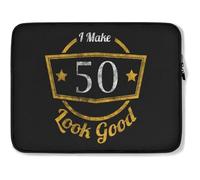 Housse Ordinateur Portable Je Fais en Sorte Que 50 Soit Beau Design Amusant pour 50E Anniversaire Ordinateur Portable Sacoche Antichoc Étanche Sacoche Ordinateur 15In, pour Hommes, Femmes
