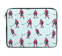 Housse Ordinateur Portable Joueurs De Hockey sur Glace Imprimer Pochette De Protection Laptop Sleeve À La Saleté Étanche Sacoche Ordinateur, pour Hommes, Office, Ordinateur Portable, 15In