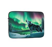 Housse Ordinateur Portable Les Loups Hurlent dans Les Estampes du Nord Pochette De Protection Laptop Sleeve À La Saleté Antichoc Housse pour pour Femmes, Office, 15In