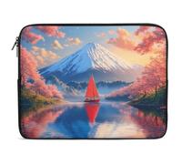 Housse Ordinateur Portable Mont-Bateau Japonais Pochette De Protection Laptop Sleeve À La Saleté Étanche Ordinateur Portable Sacoche, pour Netbook, Ordinateur Portable, Office, 15In