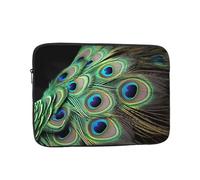 Housse Ordinateur Portable Plume De Paon Verte Pochette De Protection Laptop Sleeve Moderne Antichoc Sacoche Ordinateur, pour Netbook, Hommes, Office, 15In