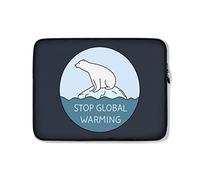 Housse Ordinateur Portable Protection De l'environnement Ours Polaire Réchauffement Climatique Housse pour Ordinateur Portable Moderne Housse De Protection Ordinateur 15In, pour Netbook
