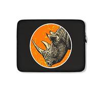 Housse Ordinateur Portable Rhino Vintage Rétro Pochette De Protection Laptop Sleeve Moderne Étanche Housse pour Ordinateur Portable 15In, pour Ordinateur Portable, Femmes