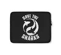 Housse Ordinateur Portable Sauver Les Requins Ying Yan Ordinateur Portable Sacoche Moderne Étanche Sacoche Ordinateur 15In, pour Femmes, Netbook