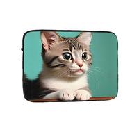 Housse Ordinateur Portable Un Chat Curieux Pochette De Protection Laptop Sleeve Facile À Transporter Antichoc Sacoche Ordinateur, pour Hommes, Ordinateur Portable, Travel, 15In