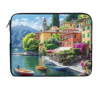 Housse Ordinateur Portable Vue sur La Mer Au Bord du Lac Italien Pochette De Protection Laptop Sleeve Antichoc Étanche Ordinateur Portable Sacoche, pour Travel, Femmes, Office, 15In