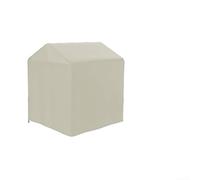 Housse Oxford 210D robuste pour cabane de jeu en bois d'extérieur, imperméable, résistante aux UV, ourlet avec cordon de serrage, facile à nettoyer, pliable, blanc, 115 x 102 x 127 cm