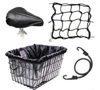 Housse Panier Vélo Imperméable 42x33cm avec Filet