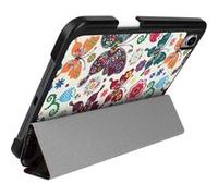 Housse Papillons pour iPad Mini 6 2021 et 7 2024 Support Multiposition Blanc