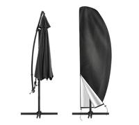 Housse Parasol Déporté pour Parasol Ø 2-4m, 210D Oxford Housse de Protection pour Parasol avec Sac de Rangement, Imperméable Anti-UV Housses pour Parasols de Jardin Plage Balcon, 265*40/70/50CM - Noir