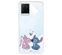 Housse paraVivo Y21S - Vivo Y33s Officiel de Lilo & Stitch Angel & Stitch Kiss Transparent pour protéger Votre téléphone Portable Coque en Silicone Souple avec Licence Officielle Disney