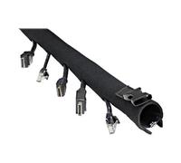 StarTech.com Housse Passe Câbles Néoprène 1m - Fermeture Éclair et Boucle - Diamètre 3cm - Protection Câbles Ordinateur/Alimentation/Réseau/AV - Housse Passe Câbles Flexible - Noir (WKSTNCMZP) - manchon de gestion des câbles