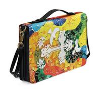 Housse Personnalisable for Bibles, Manuels Scolaires, Protecteur Pratique for Livres Avec Emplacement Intégré for Stylo, Housse Portable for Cahiers for Les Voyages, Les Études(Pattern H,30.5CM)