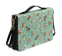 Housse Personnalisable for Bibles, Manuels Scolaires, Protecteur Pratique for Livres Avec Emplacement Intégré for Stylo, Housse Portable for Cahiers for Les Voyages, Les Études(Pattern A,30.5CM)