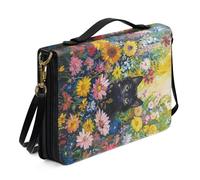 Housse Personnalisable for Bibles, Manuels Scolaires, Sac Pratique for Ranger Des Livres Housse De Protection Portable for Ordinateur Portable Idéale for Les Voyages, Les Études(Pattern J,23.4CM)