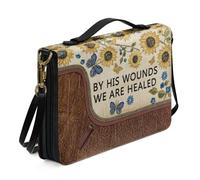 Housse Personnalisable for Bibliques, Cahiers, Sac Pratique for Ranger Des Livres Housse De Protection Portable for Manuels Scolaires Idéale for L'église Et Les Trajets Quotidiens(Pattern B,25.9CM)