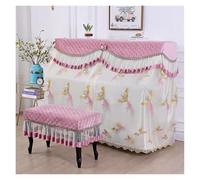 Housse piano dentelle volant Housse de protection for piano tout compris, couvre-tabouret, clavier minimaliste moderne, anti-poussière(02,Piano - single stoo)