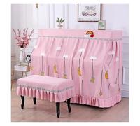 Housse piano dentelle volant Housse de protection for piano tout compris, couvre-tabouret, clavier minimaliste moderne, anti-poussière(08,Piano - double stool)