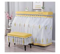 Housse piano dentelle volant Housse de protection for piano tout compris, couvre-tabouret, clavier minimaliste moderne, anti-poussière(04,Piano - single stoo)