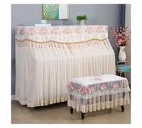 Housse piano dentelle volant Piano couverture complète demi-ouvert princesse dentelle poussière moderne Simple tabouret en tissu(Color 9,153x35cm 38x58cm)